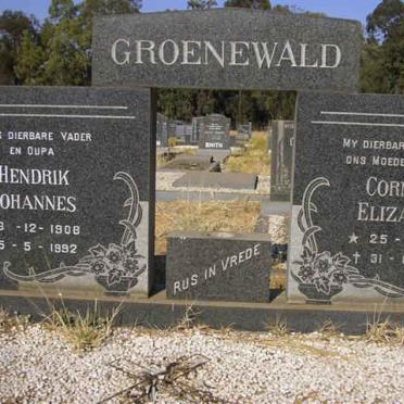 GROENEWALD Hendrik Johannes 1908-1992 &amp; Cornelia Elizabeth 1909-1974