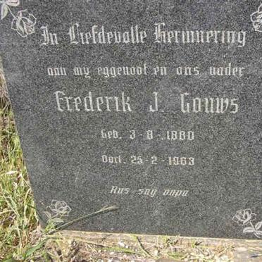 GOUWS Frederik J. 1880-1963