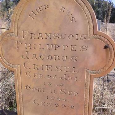 GRIESEL Franscois Philuppes Jacobus 1853-1944