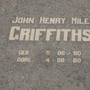 GRIFFITHS John Henry Miles 1950-1980