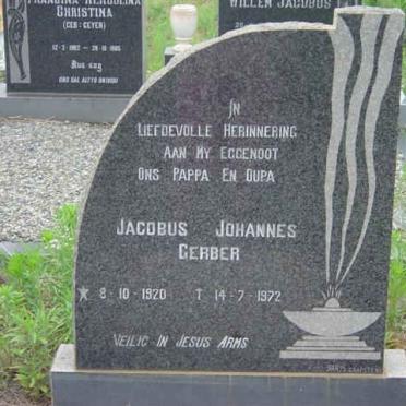 GERBER Jacobus Johannes 1920-1972
