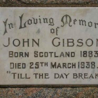 GIBSON John 1883-1938