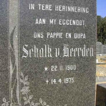 HEERDEN Schalk, van 1900-1975