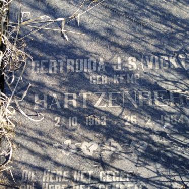 HARTZENBERG Gertruida J.S. nee KEMP 1963-1984 :: KEMP Stephanus I. 1??8-1984