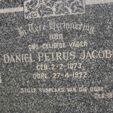 JACOBS Daniel Petrus 1873-1922