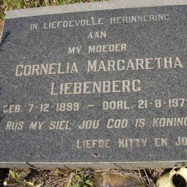 LIEBENBERG Cornelia Margaretha 1899-1979