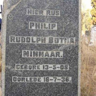 MINNAAR Philip Rudolph Botha 1908-1936