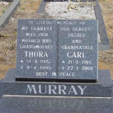 MURRAY Carl 1915-2001 &amp; Thora 1922-1995