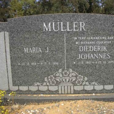 MULLER Diederik Johannes 1917-1975 &amp; Maria J. 1914-1995