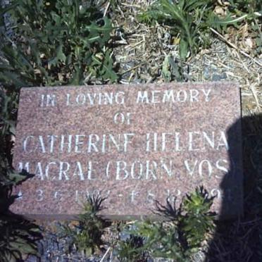 MACRAE Catherine Helena nee VOS 1907-1994