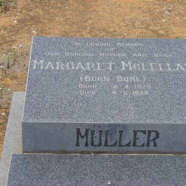 MULLER Margaret McLellan nee BURL 1926-1988