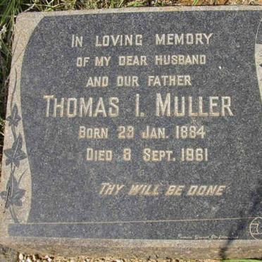 MULLER Thomas I. 1884-1961