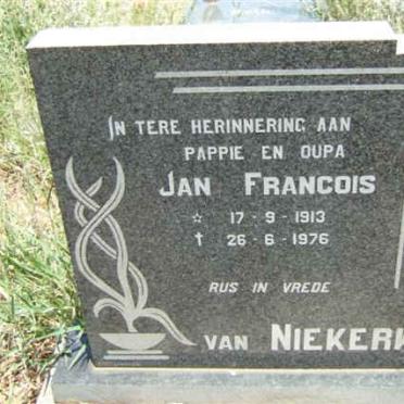 NIEKERK Jan Francois, van 1913-1978
