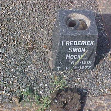 MOCKE Frederick Simon 1901-1977