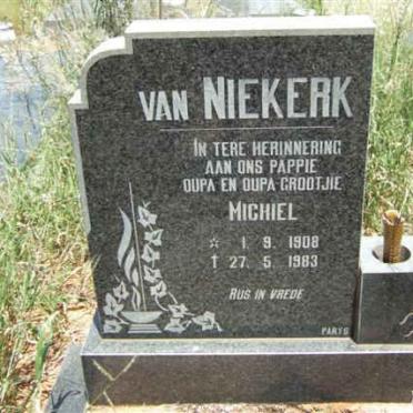 NIEKERK Michiel, van 1908-1983