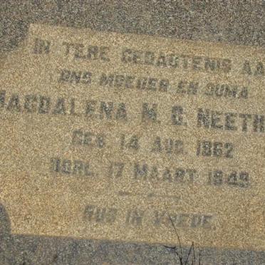 NEETHLING Magdalena M.?. 1862-1949