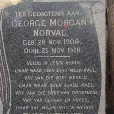 NORVAL George Morgan 1906-1928
