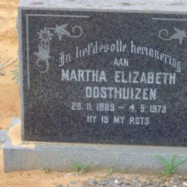 OOSTHUIZEN Martha Elizabeth 1889-1975