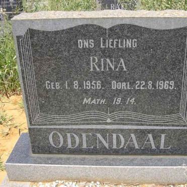 ODENDAAL Rina 1956-1969