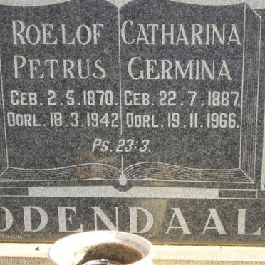 ODENDAAL Roelof Petrus 1870-1942 &amp; Catharina Germina 1887-1966