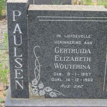 PAULSEN Gertruida Elizabeth Wouterina 1887-1966