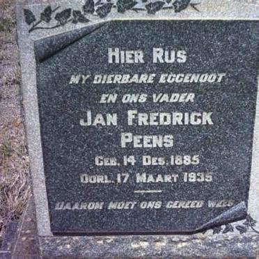 PEENS Jan Fredrick 1885-1935