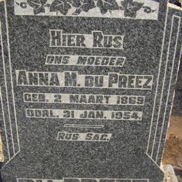 PREEZ Anna M., du 1869-1954
