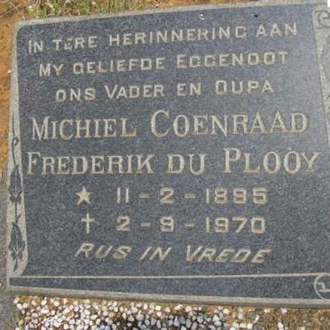 PLOOY Michiel Coenraad Frederik, du 1895-1970