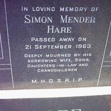 HARE Simon Mender -1963