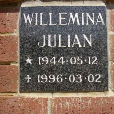 JULIAN Willemina 1944-1996
