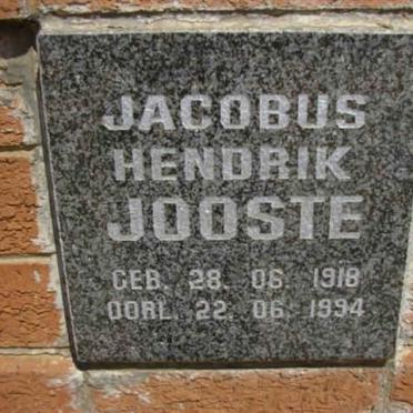 JOOSTE Jacobus Hendrik 1918-1994