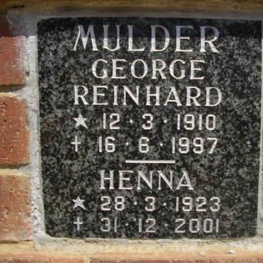MULDER George Reinhard 1910-1997 &amp; Henna 1923-2001