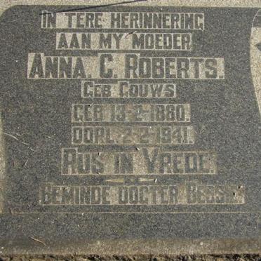 ROBERTS Anna C. néé GOUWS 1880-1941