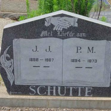SCHUTTE J.J. 1888-1967 &amp; P.M. 1894-1973