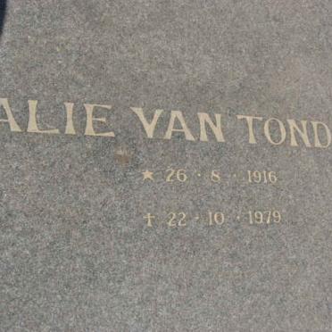 TONDER Alie, van 1916-1979