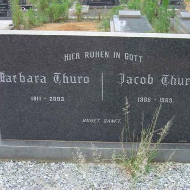 THURO Jacob 1905-1969 &amp; Barbara 1911-2003