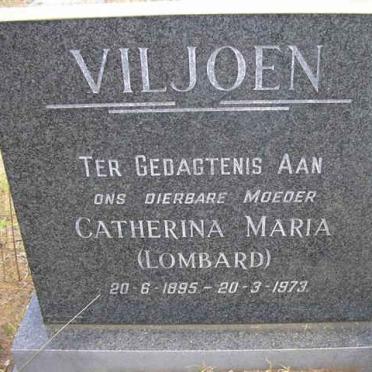 VILJOEN Catherina Maria nee LOMBARD 1895-1973