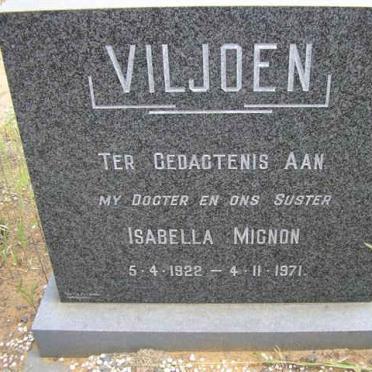 VILJOEN Isabella Mignon 1922-1971