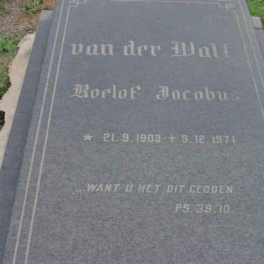 WALT Roelof Jacobus, van der 1903-1971