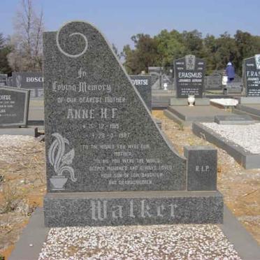 WALKER Anna H.F. 1915-19?7