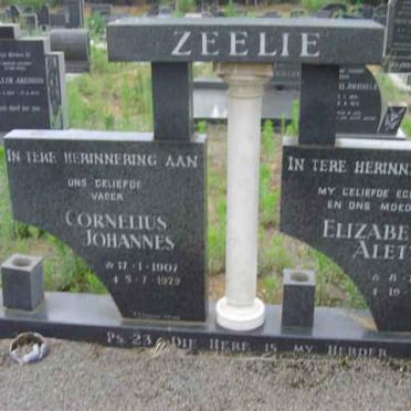 ZEELIE Cornelius Johannes 1907-1979 &amp; Elizabeth Aletta 1903-1972
