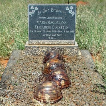COERTZEN Maria Magdalena Elizabeth nee BENADE 1903-1955