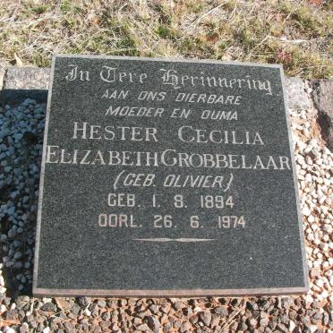 GROBBELAAR Hester Cecilia Elizabeth nee OLIVIER 1894-1974