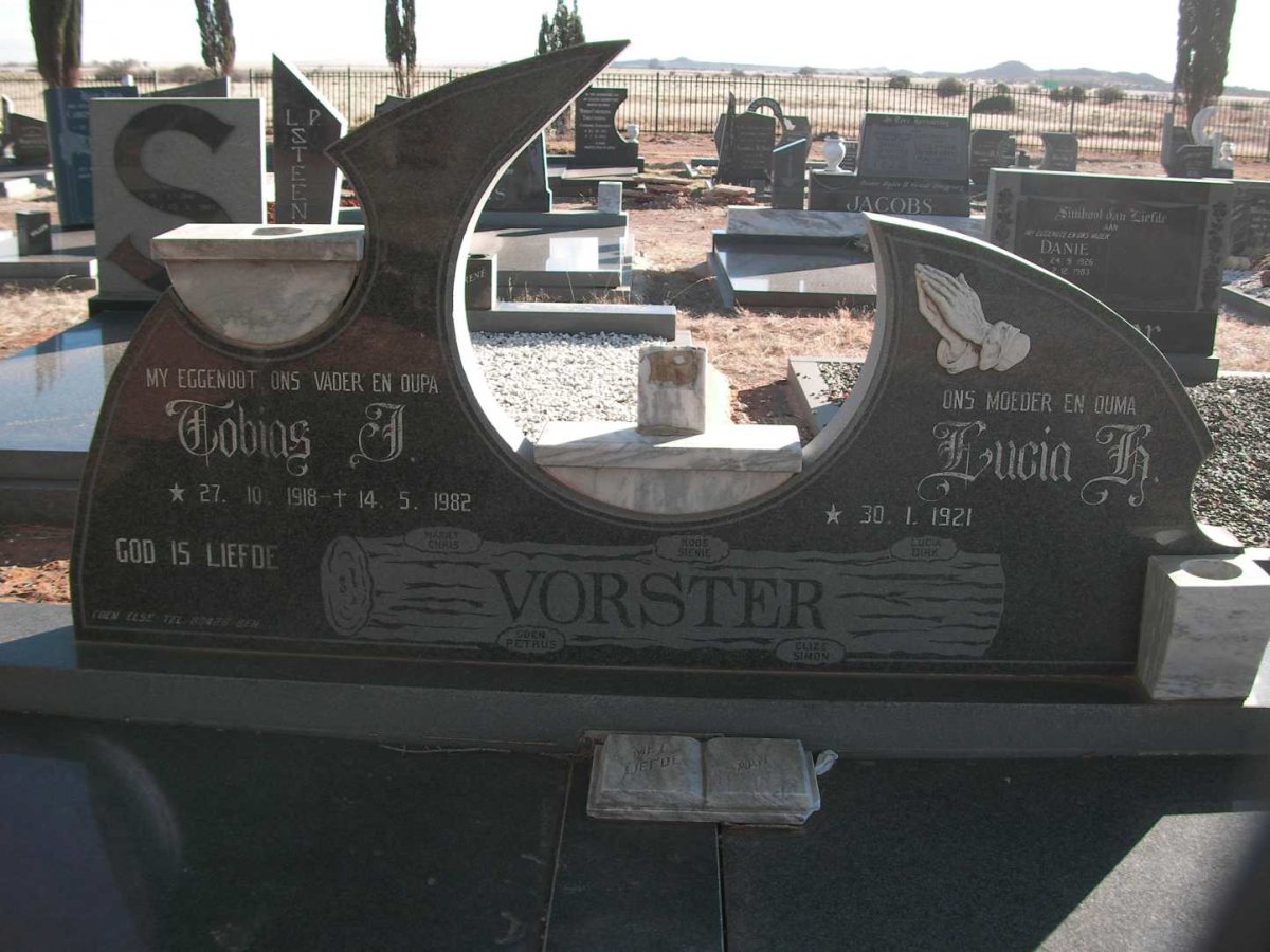 VORSTER Tobias J. 1918-1982 &amp; Lucia H. 1921-