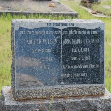 CONRADIE Anna Maria 1864-1953 :: WILSON Kruger 1901-1953