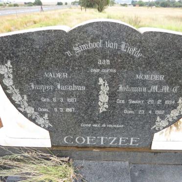 COETZEE Jasper Jacobus 1887-1967 &amp; Johanna M.M.C. 1894-1962