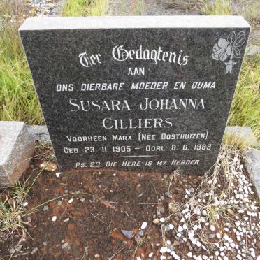 CILLIERS Susara Johanna voorheen MARX nee OOSTHUIZEN 1905-1983