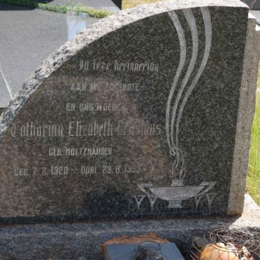 ERASMUS Catharina Elizabeth nee HOLTZHAUSEN 1920-1953