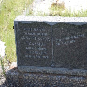 ERASMUS Anna Susanna nee V.D. MERWE 1875-1956