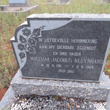KLEYNHANS William Jacobus 1911-1964
